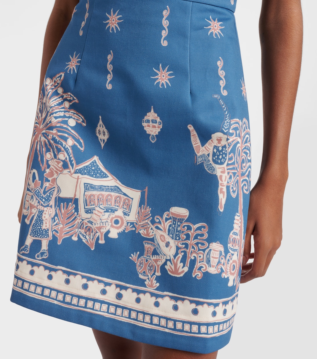 Acacia printed halterneck cotton minidress | Alémais