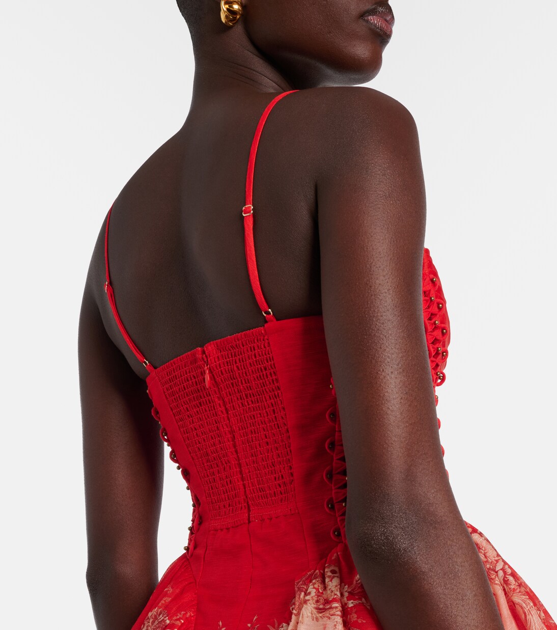 Vestido corto Rebellion de lino y seda | Zimmermann