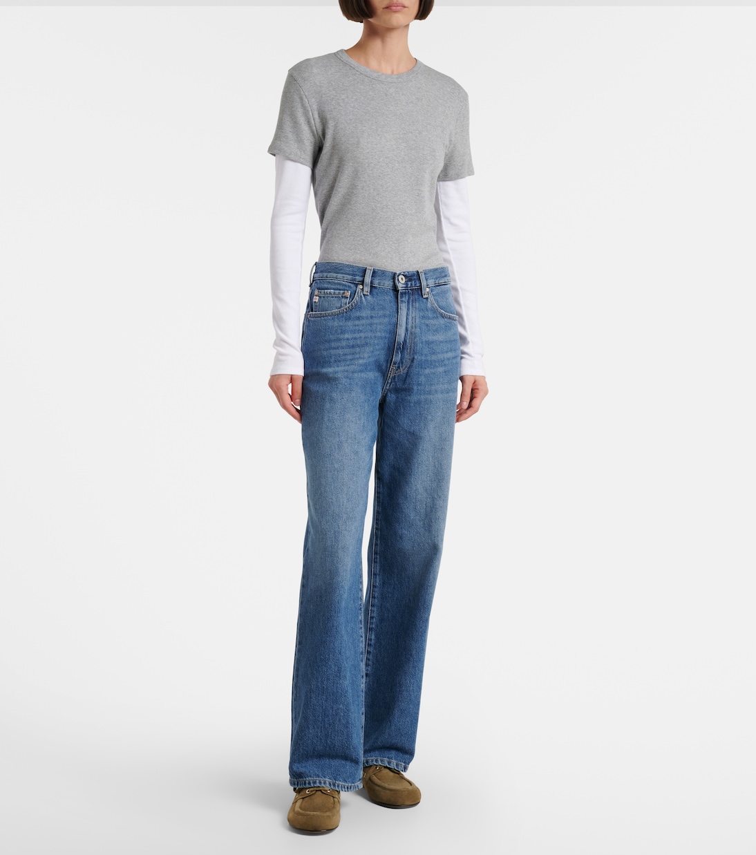 Kora high-rise wide-leg jeans | AG Jeans