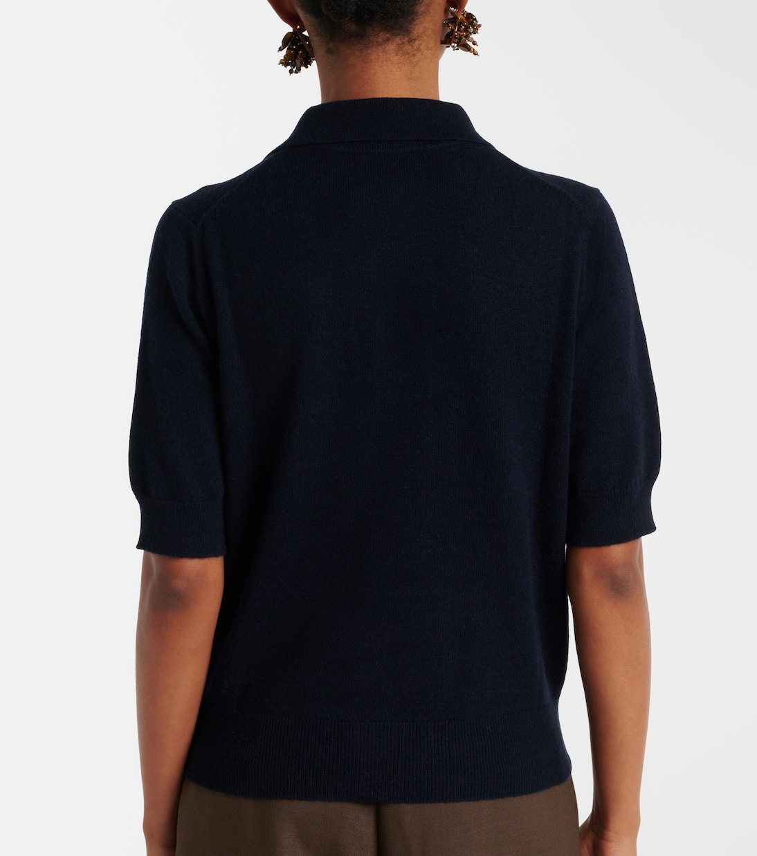 Cotton and cashmere polo shirt | Jardin des Orangers