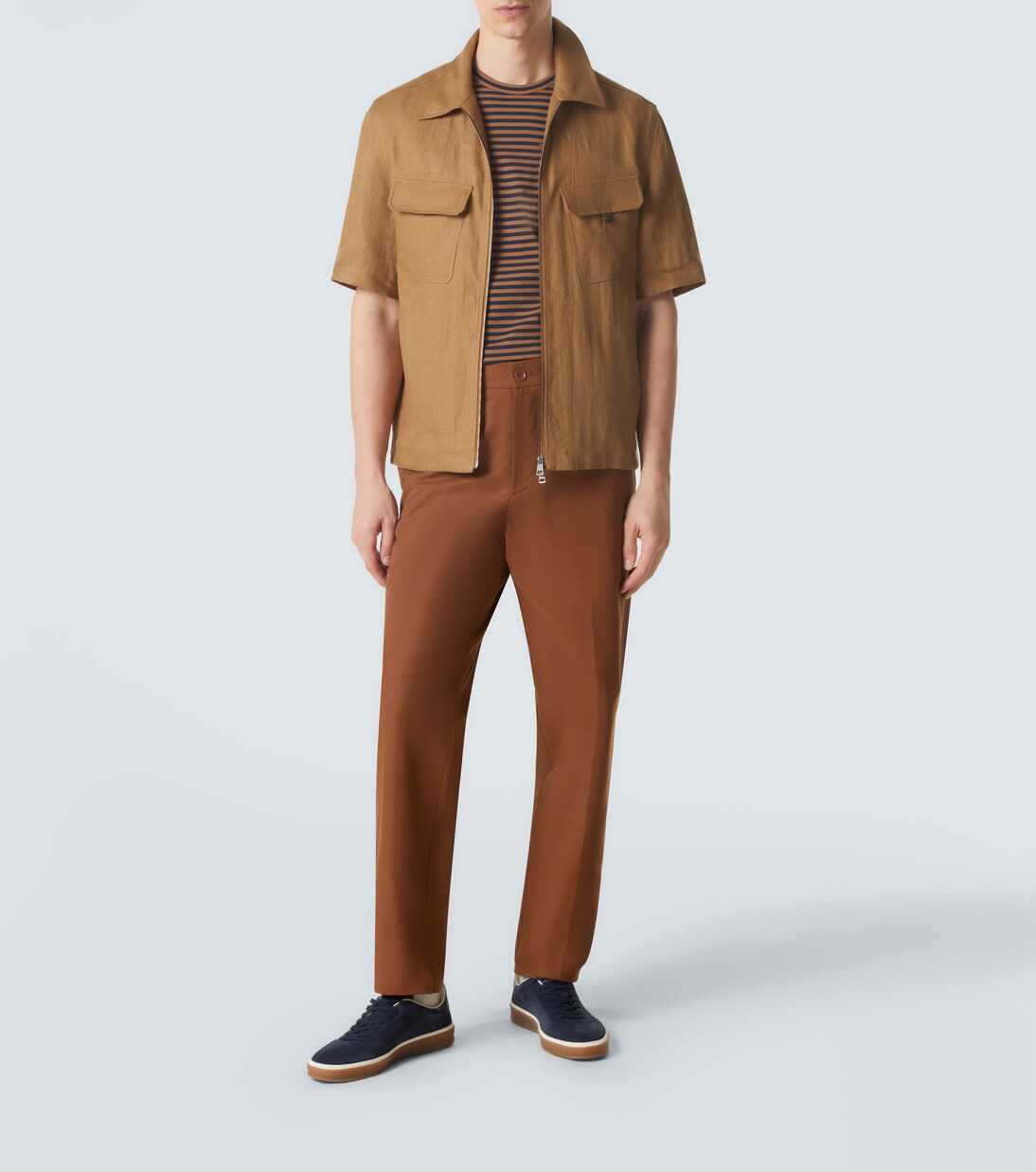 Linen zip-up shirt | Moncler