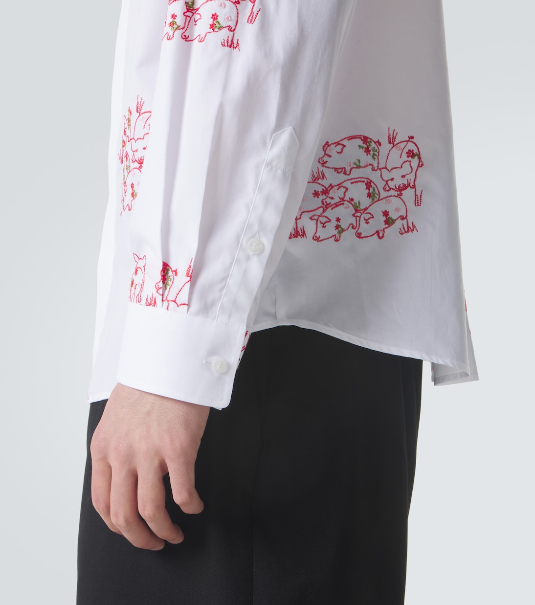 Embroidered cotton poplin shirt | Simone Rocha