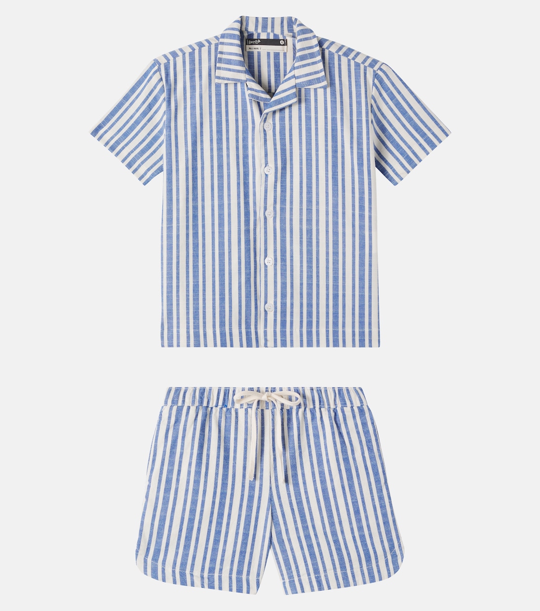 Ensemble chemise et short rayé en coton | Fábula