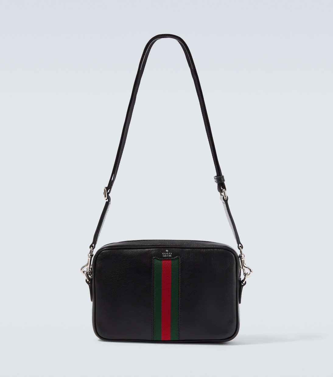 Web Trademark Small leather crossbody bag | Gucci