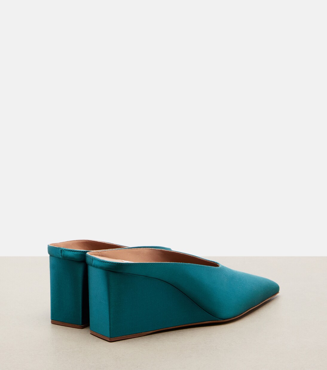 Cube satin wedge mules | Alaïa