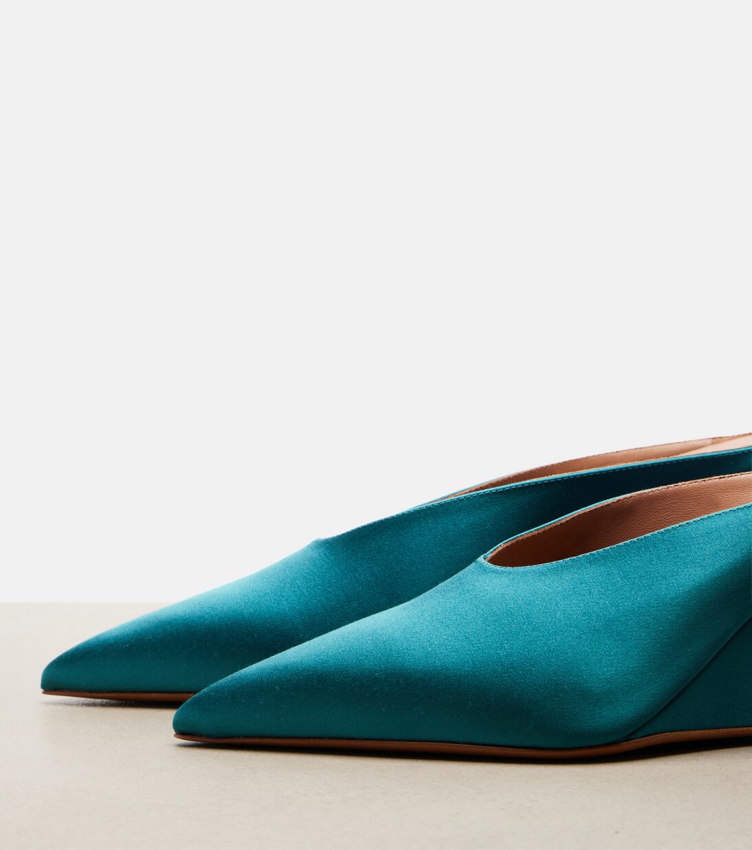 Cube satin wedge mules | Alaïa