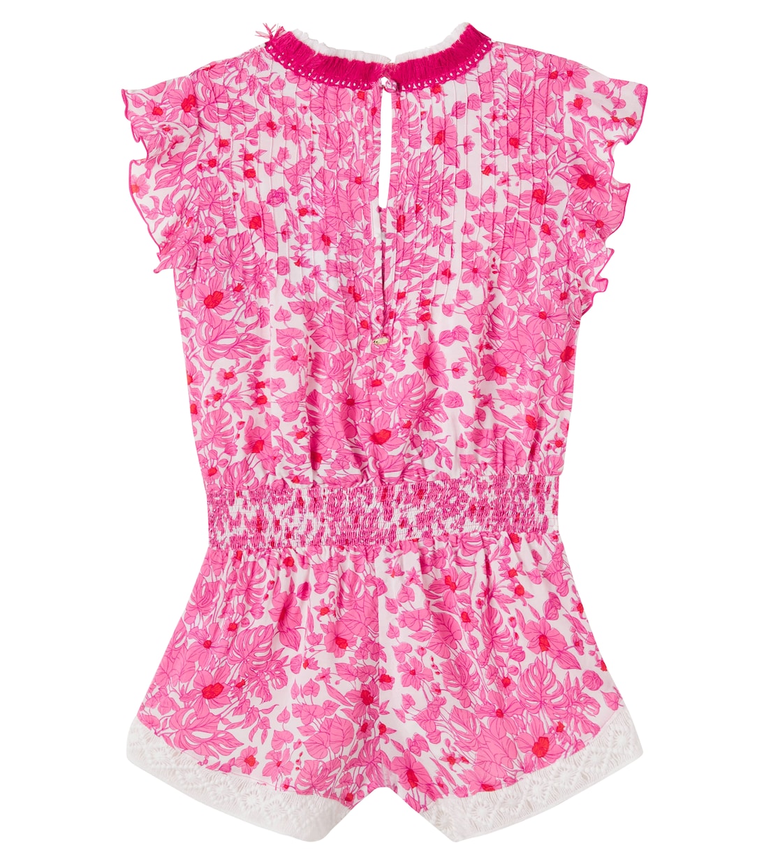 Sasha floral pleated playsuit | Poupette St Barth Kids