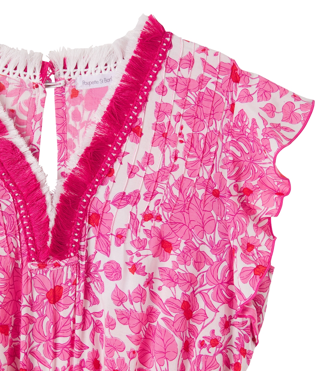 Sasha floral pleated playsuit | Poupette St Barth Kids