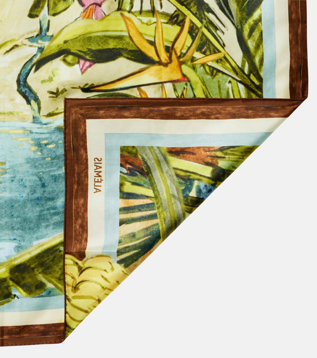 Sciarpa in raso di seta con stampa | Alémais