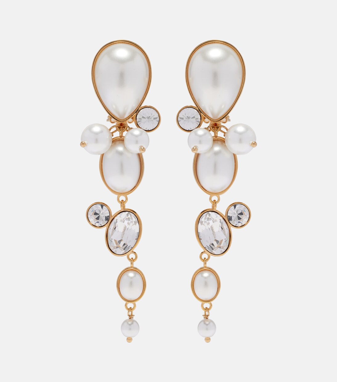 Pendientes de clip adornados | Oscar de la Renta