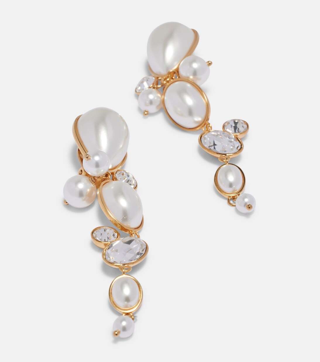 Pendientes de clip adornados | Oscar de la Renta