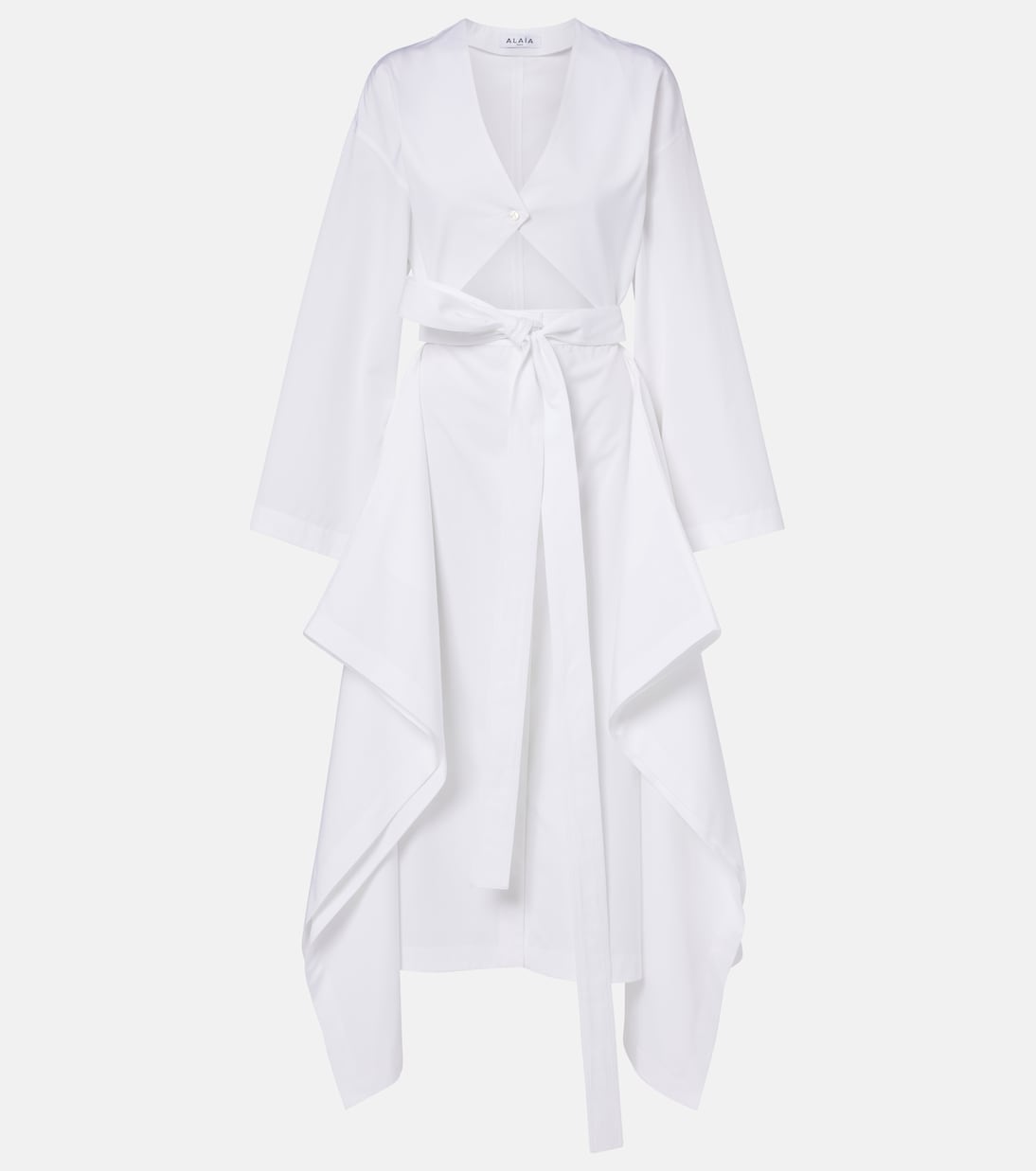 Cutout cotton poplin midi dress | Alaïa