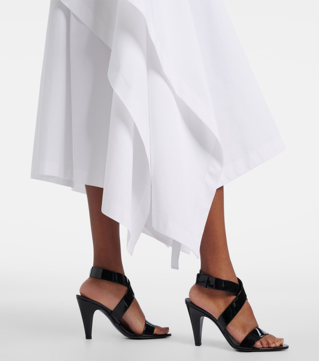 Cutout cotton poplin midi dress | Alaïa