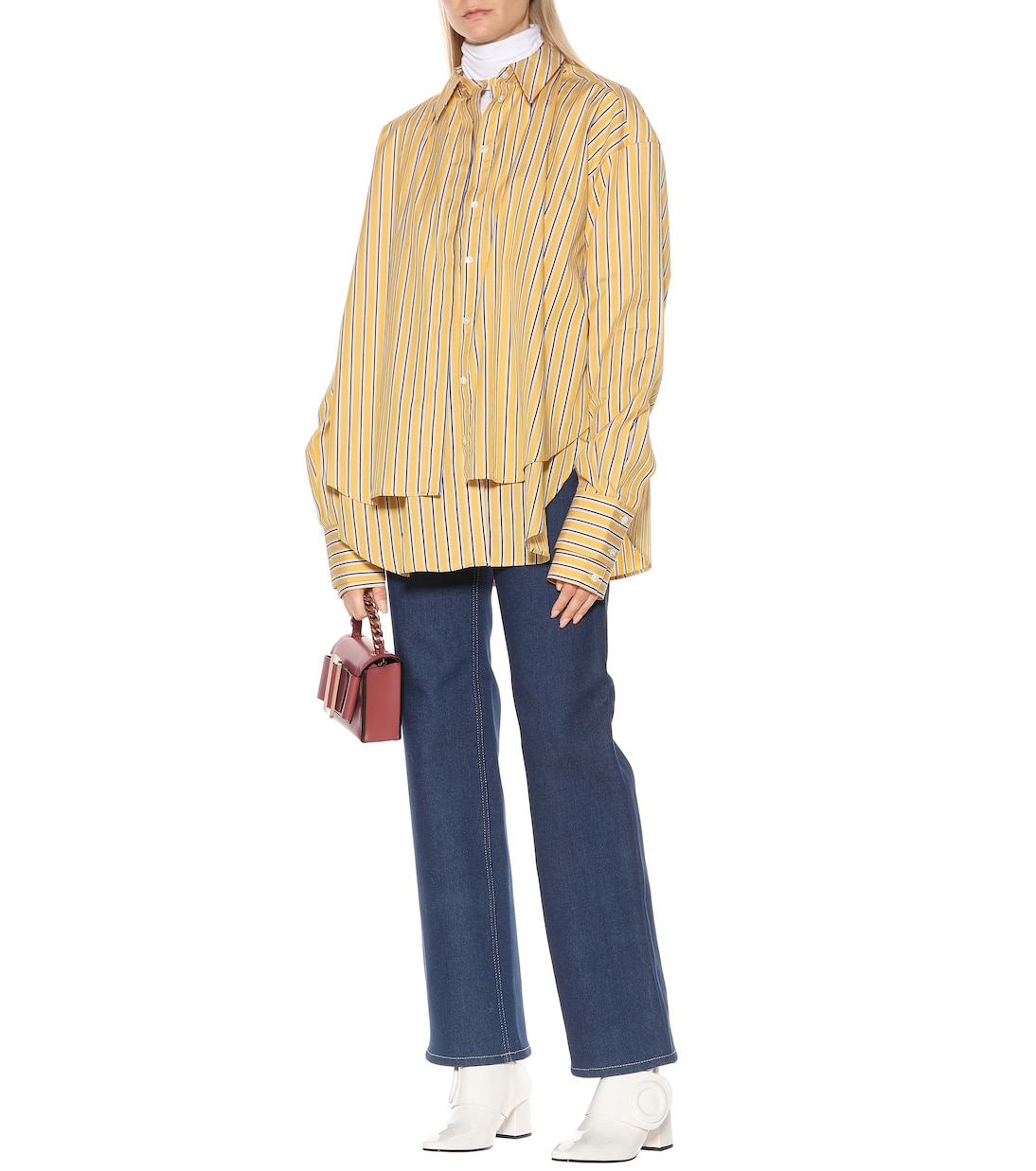 Blå Konst high-rise flared jeans | Acne Studios