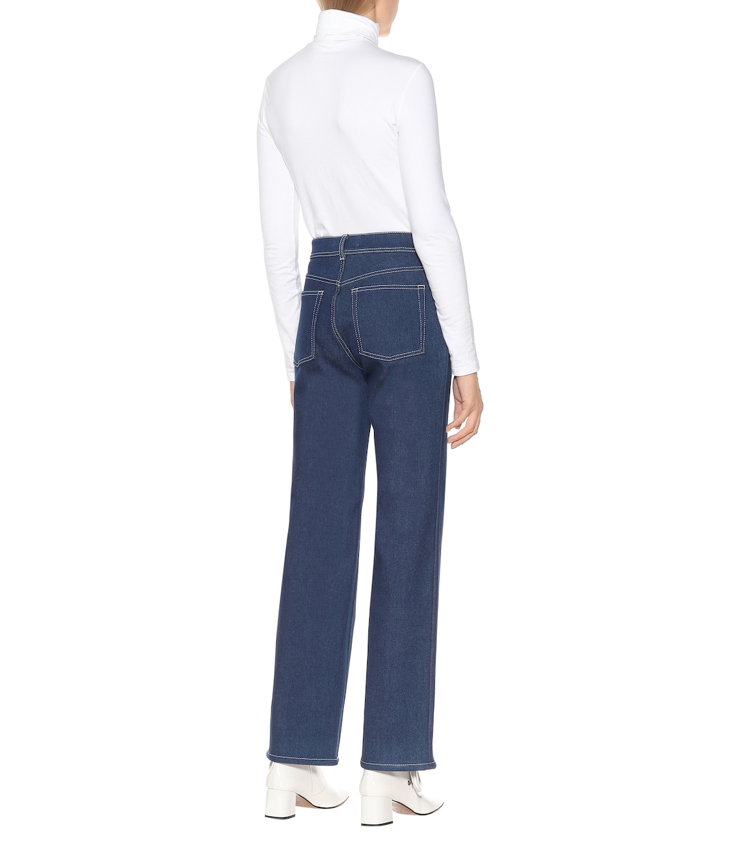 Blå Konst high-rise flared jeans | Acne Studios