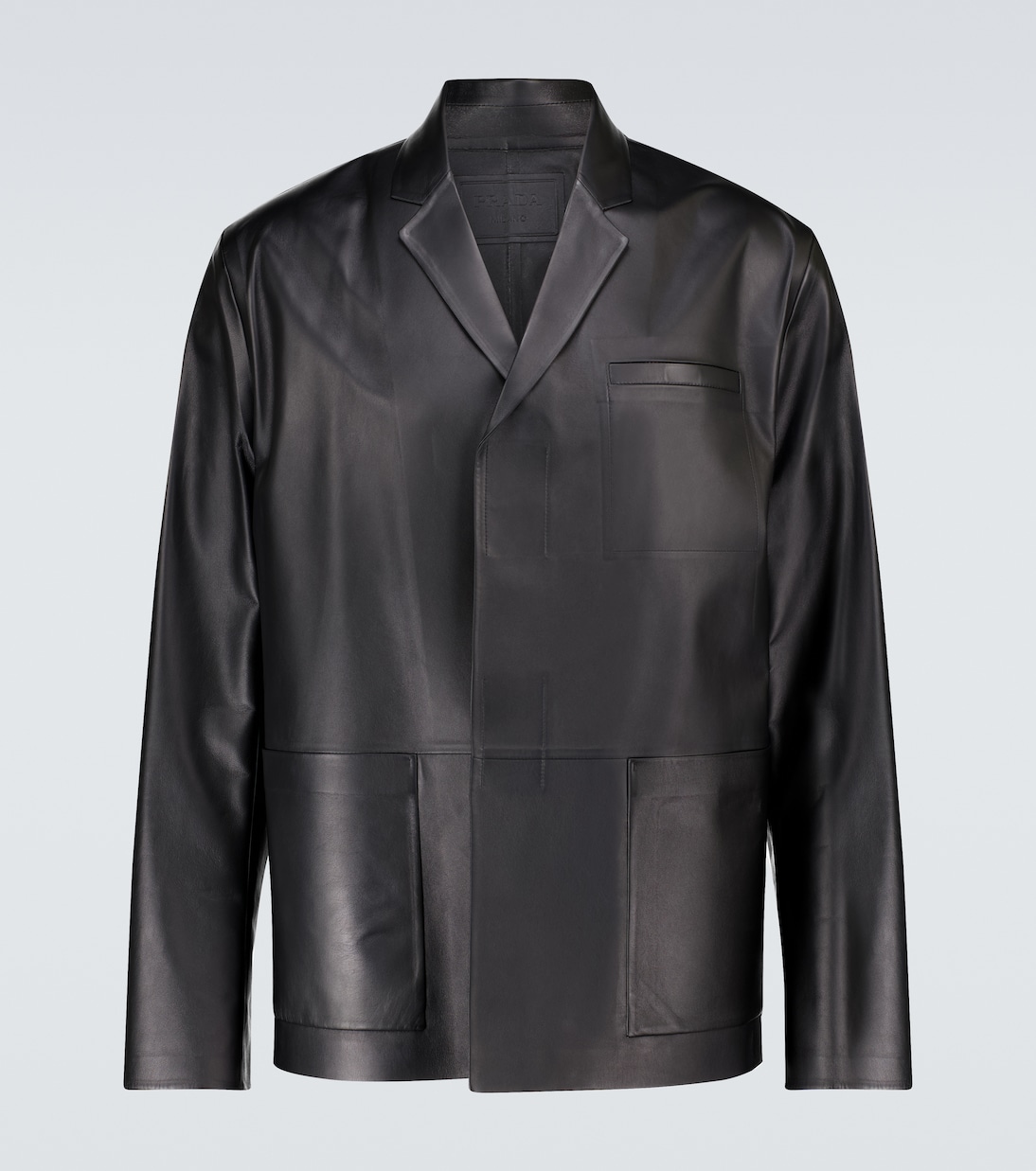 Hemdjacke aus Leder | Prada