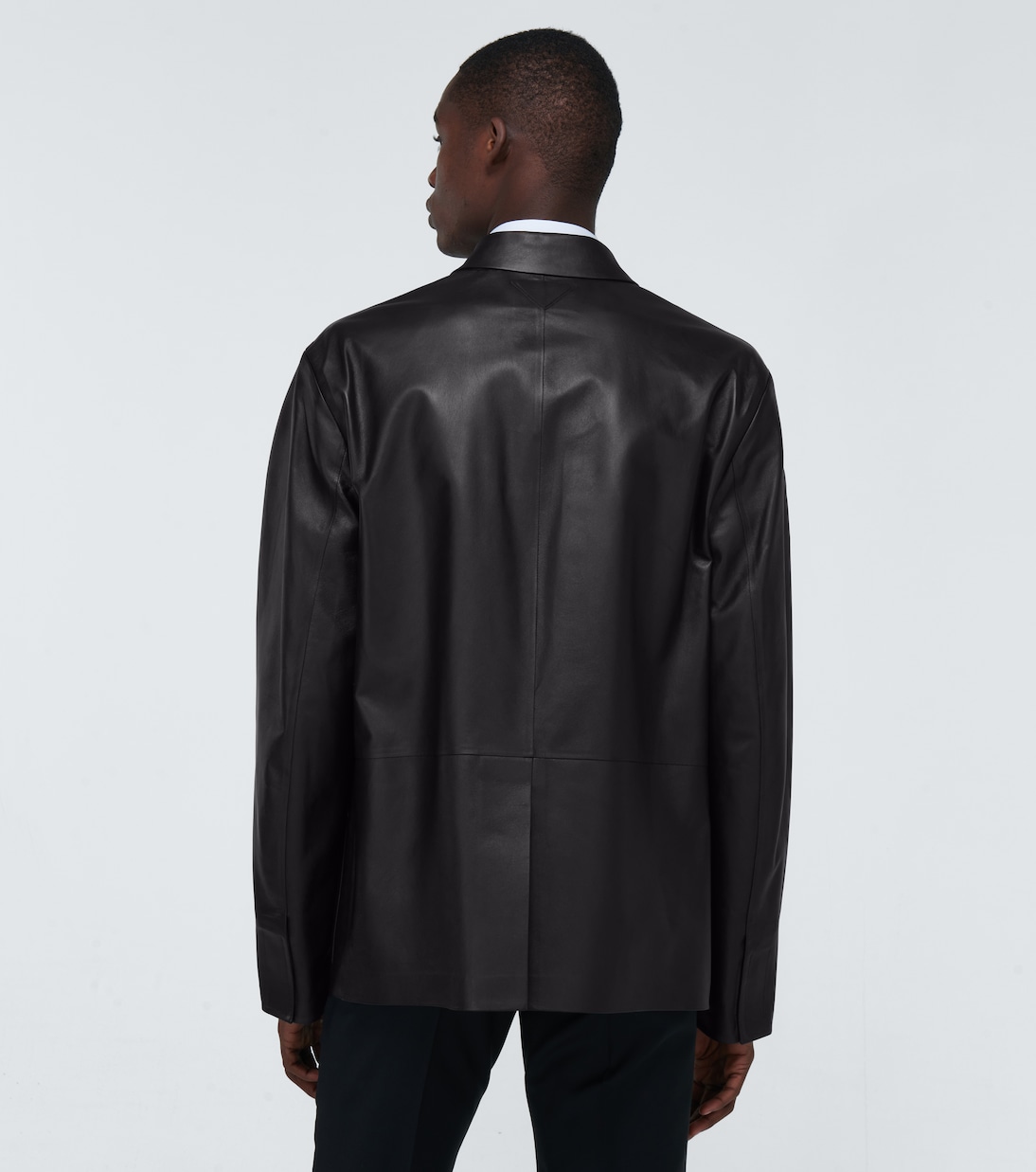 Hemdjacke aus Leder | Prada