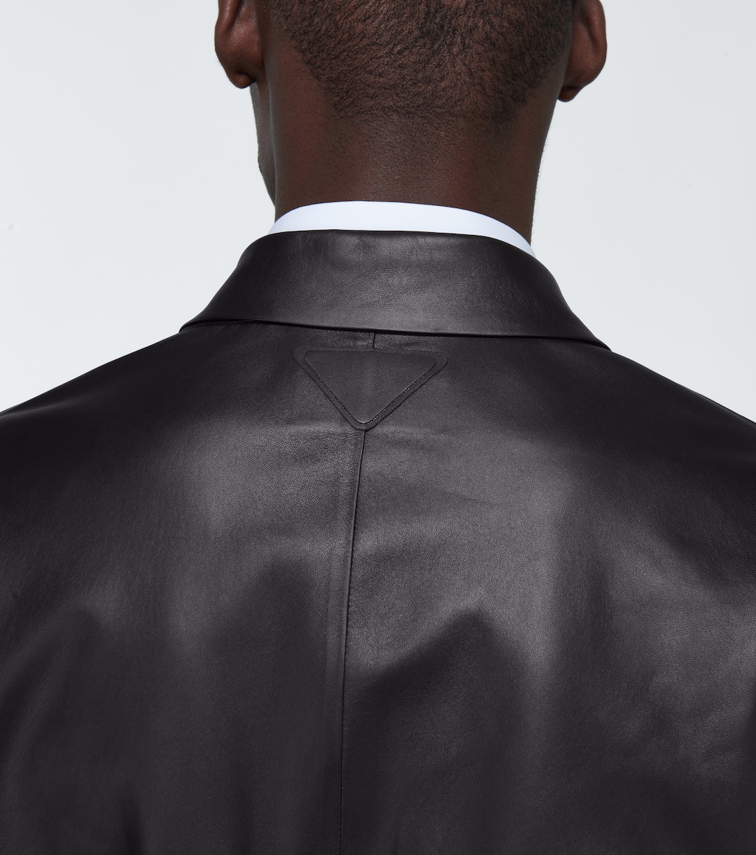Hemdjacke aus Leder | Prada