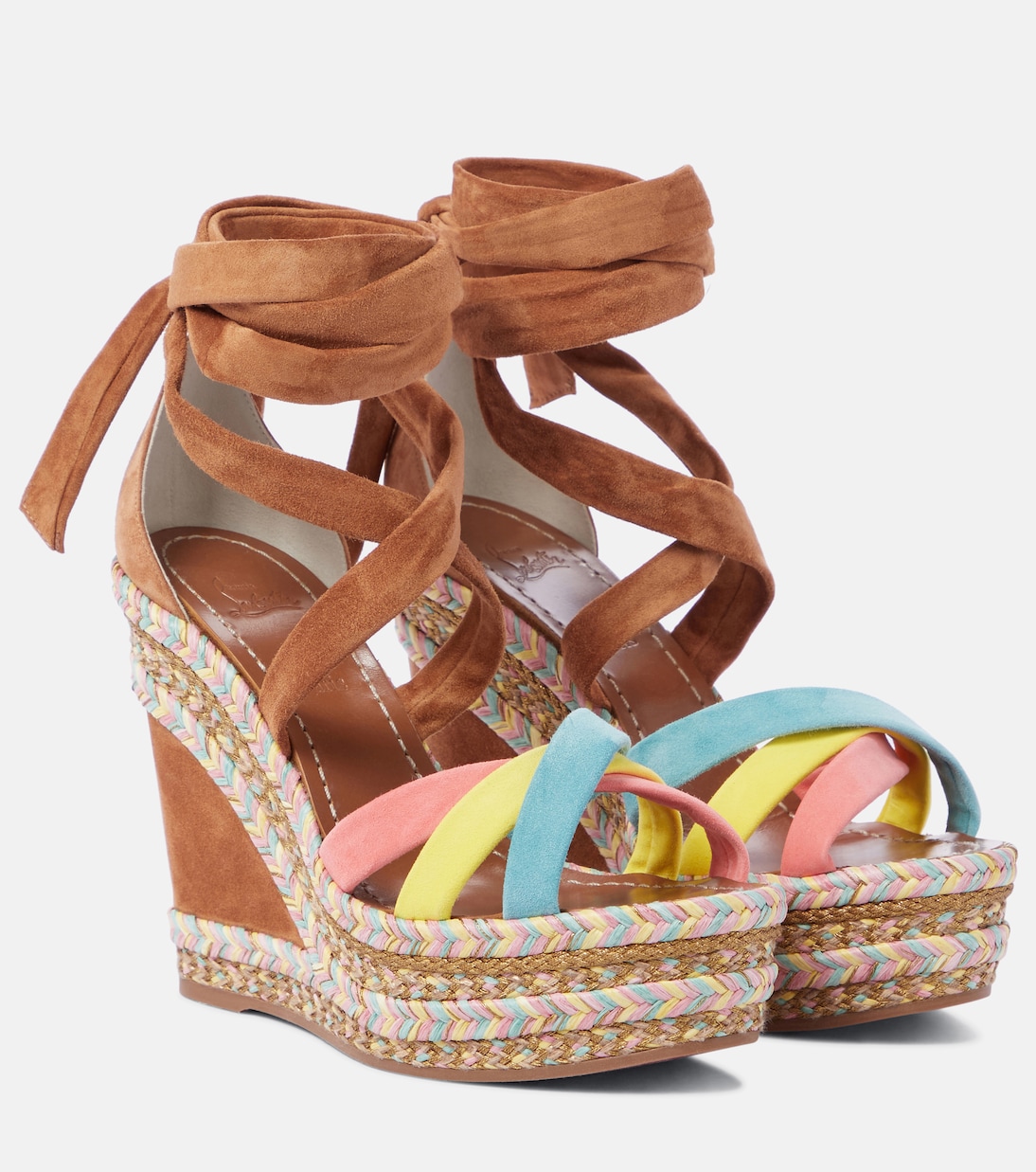 Lagoadonna 120 suede espadrille wedges | Christian Louboutin