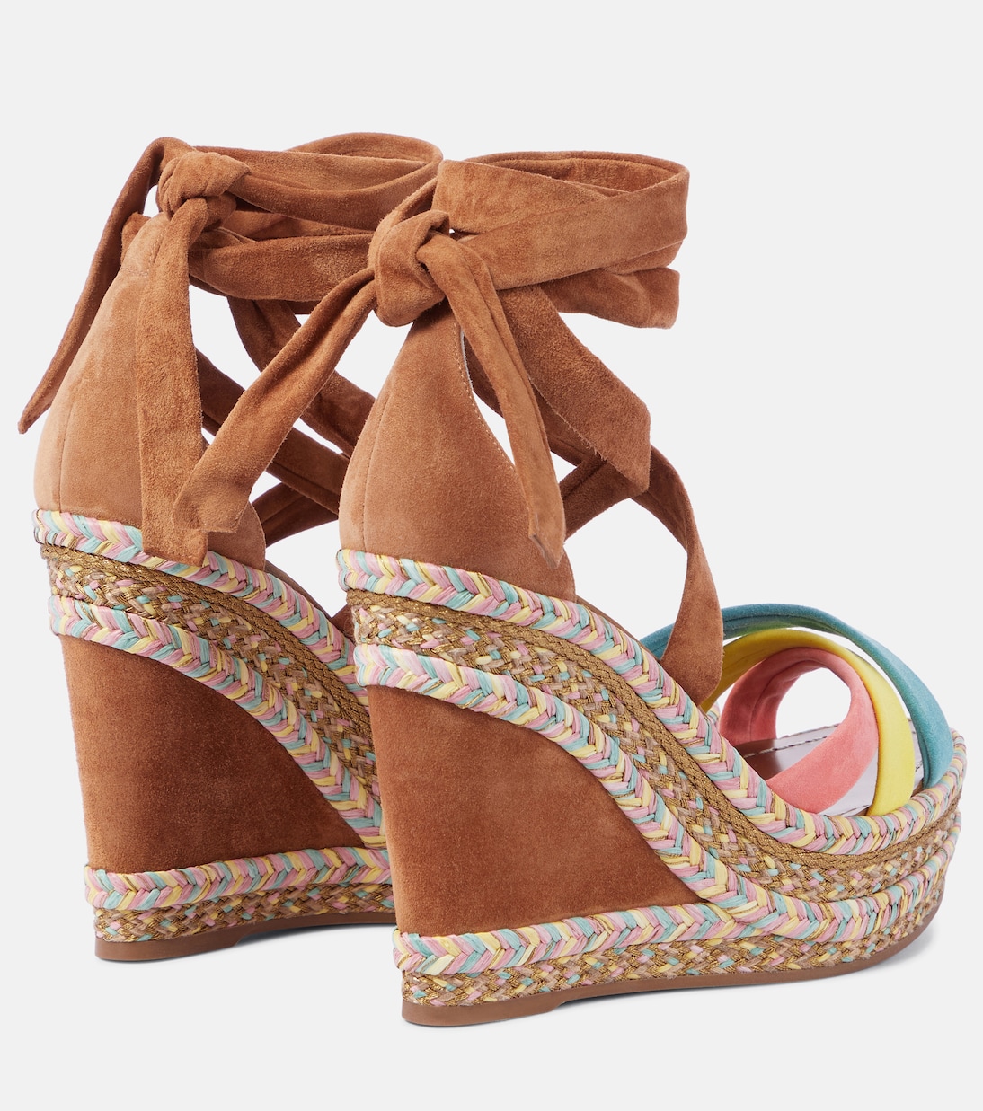 Lagoadonna 120 suede espadrille wedges | Christian Louboutin