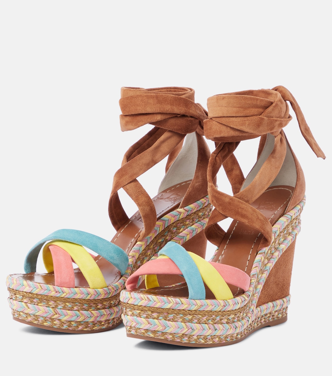 Lagoadonna 120 suede espadrille wedges | Christian Louboutin