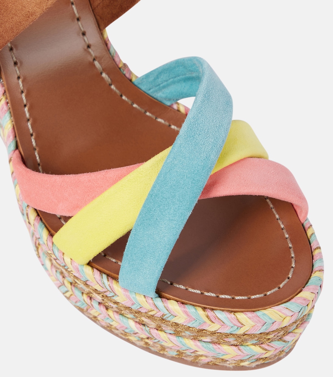 Lagoadonna 120 suede espadrille wedges | Christian Louboutin