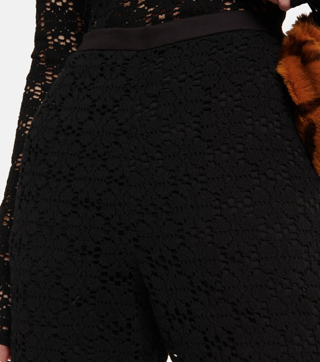 Pantaloni in macramé di cotone con ricamo | Jil Sander