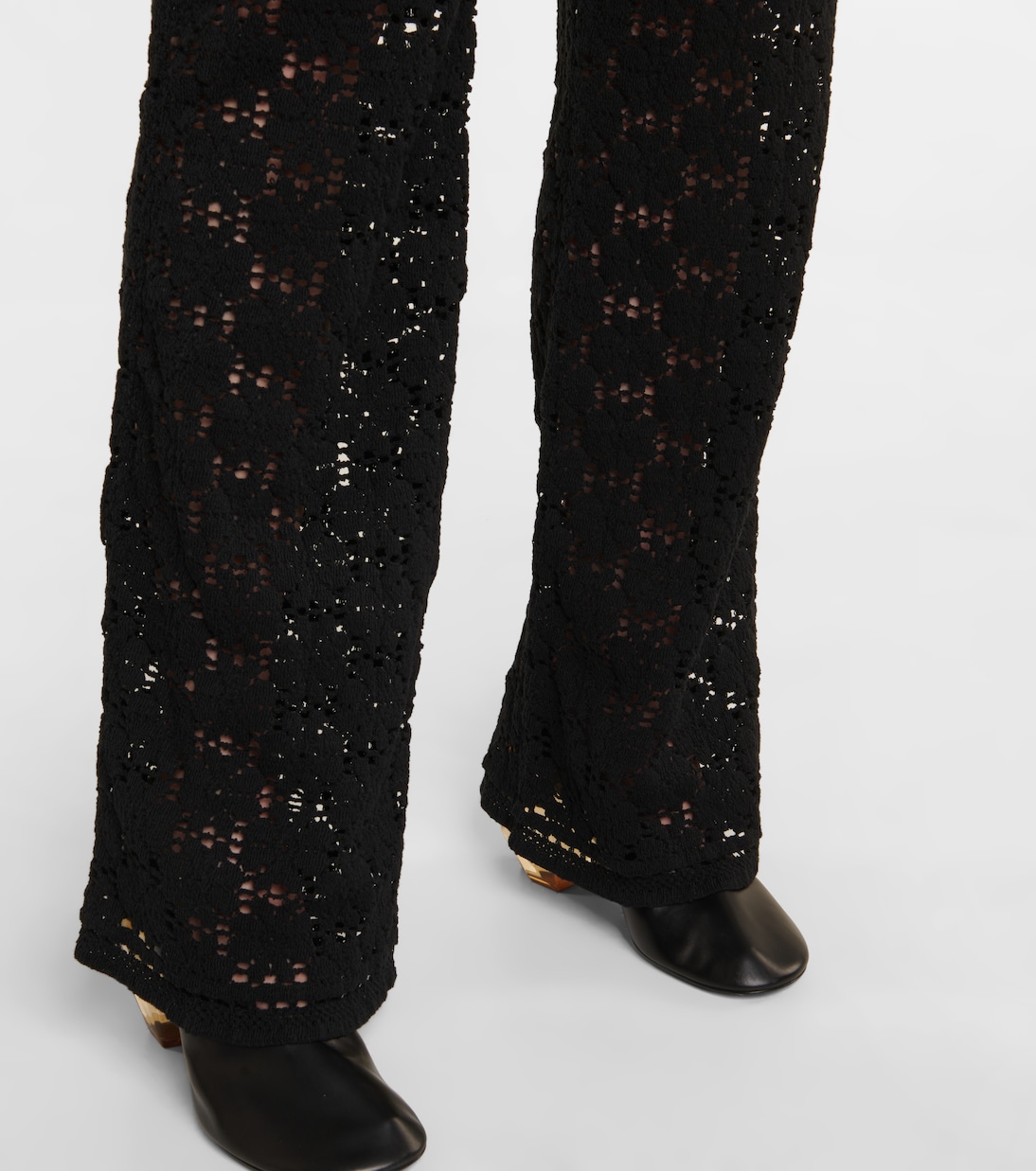 Pantaloni in macramé di cotone con ricamo | Jil Sander