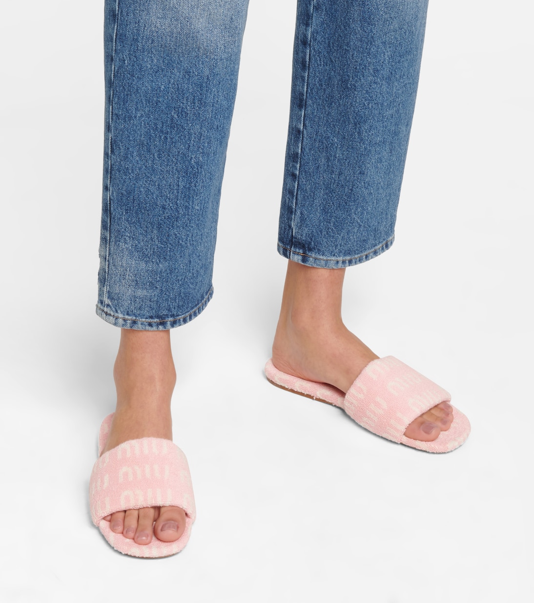 Logo terry slides | Miu Miu