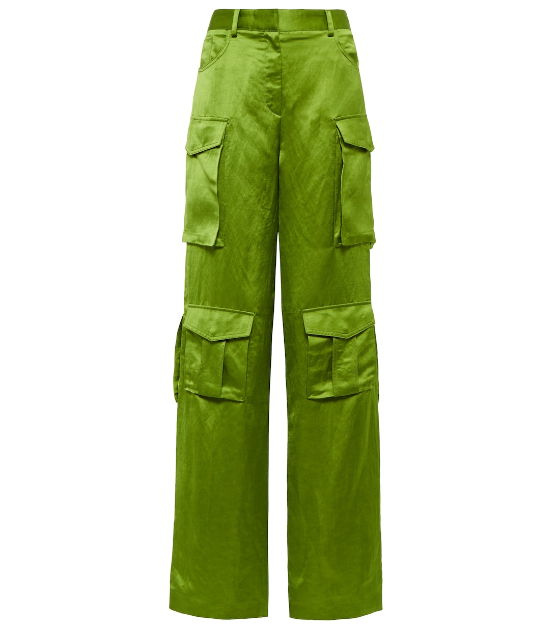Pantalon cargo à taille haute en satin | Tom Ford