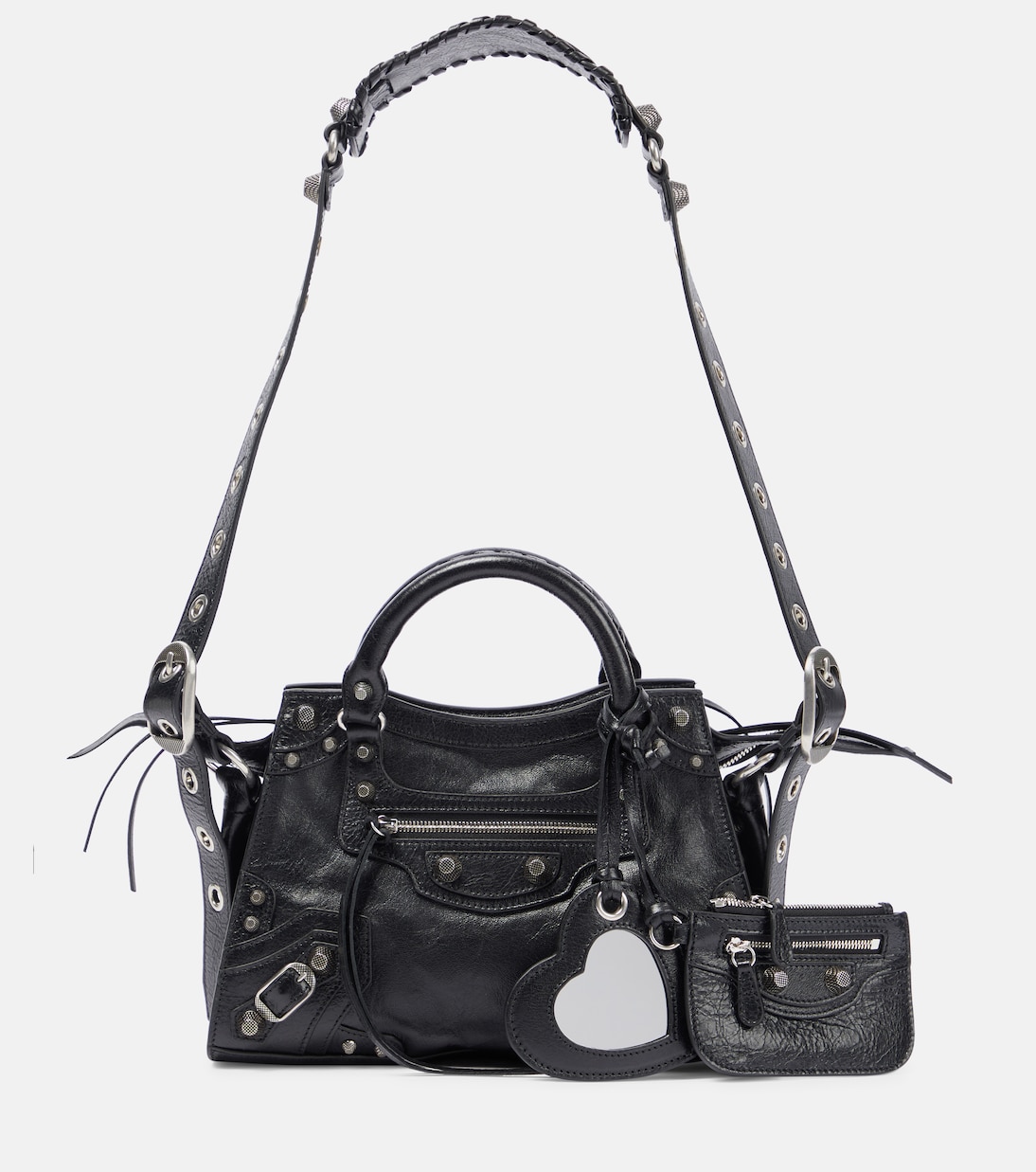 バッグ BALENCIAGA NEO CAGOLE XS Balenciaga Neo Cagole Handbag XS Black in Lambskin Leather