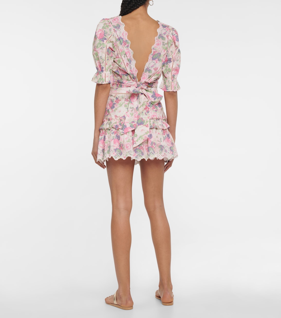 Minifalda Pernille de algodón floral | LoveShackFancy