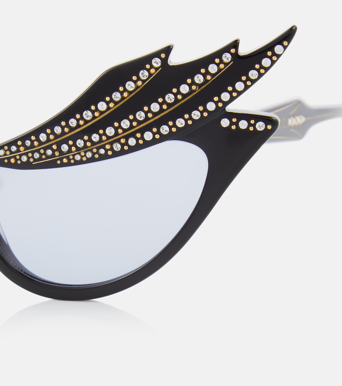 Occhial da sole cat-eye con cristalli | Gucci