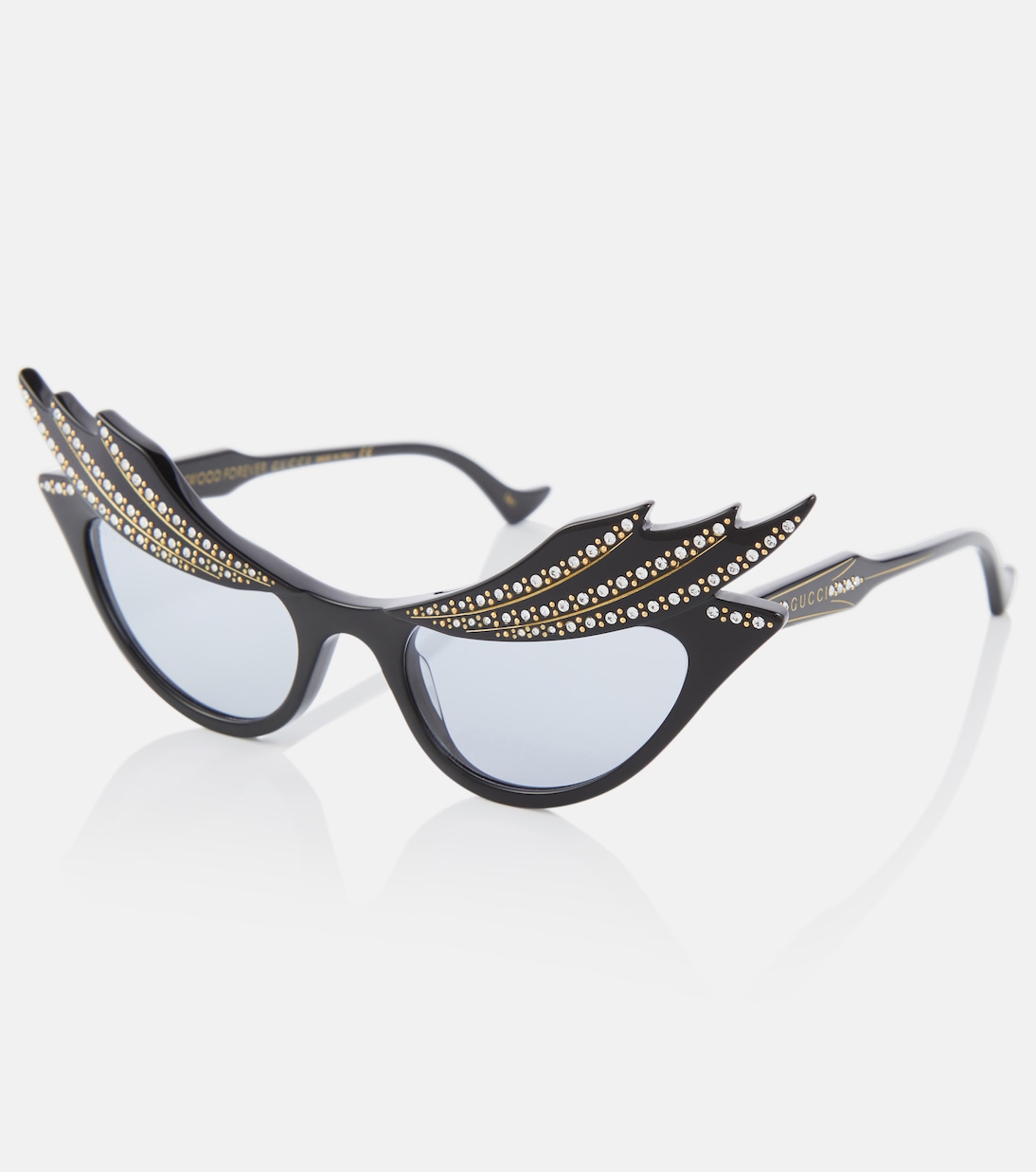 Occhial da sole cat-eye con cristalli | Gucci