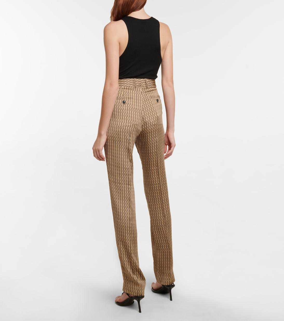 Bedruckte High-Rise-Hose | Victoria Beckham