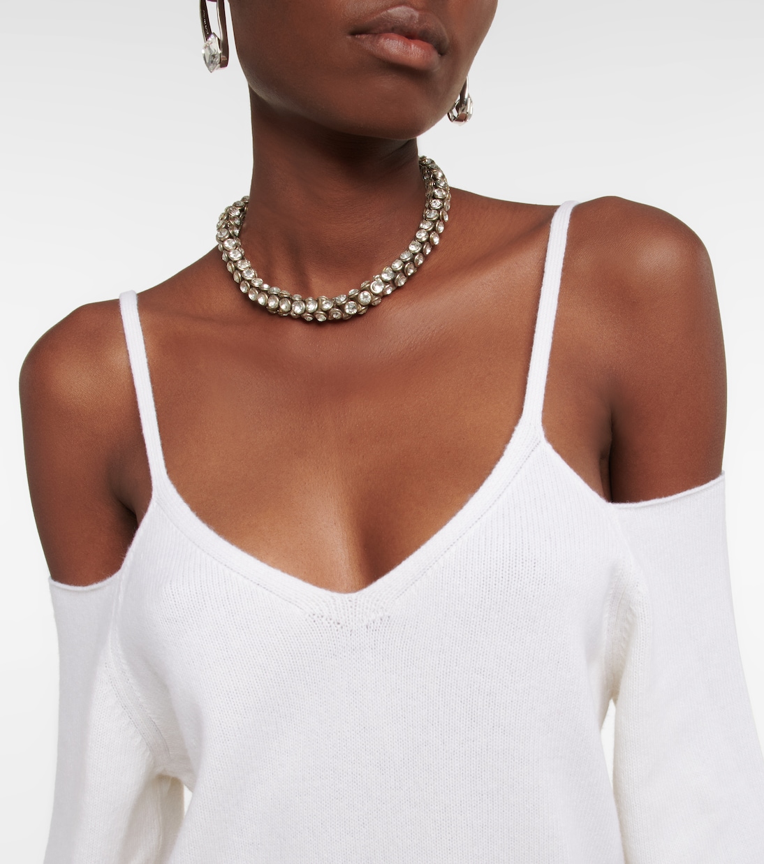 Off-shoulder wool sweater | Dries Van Noten