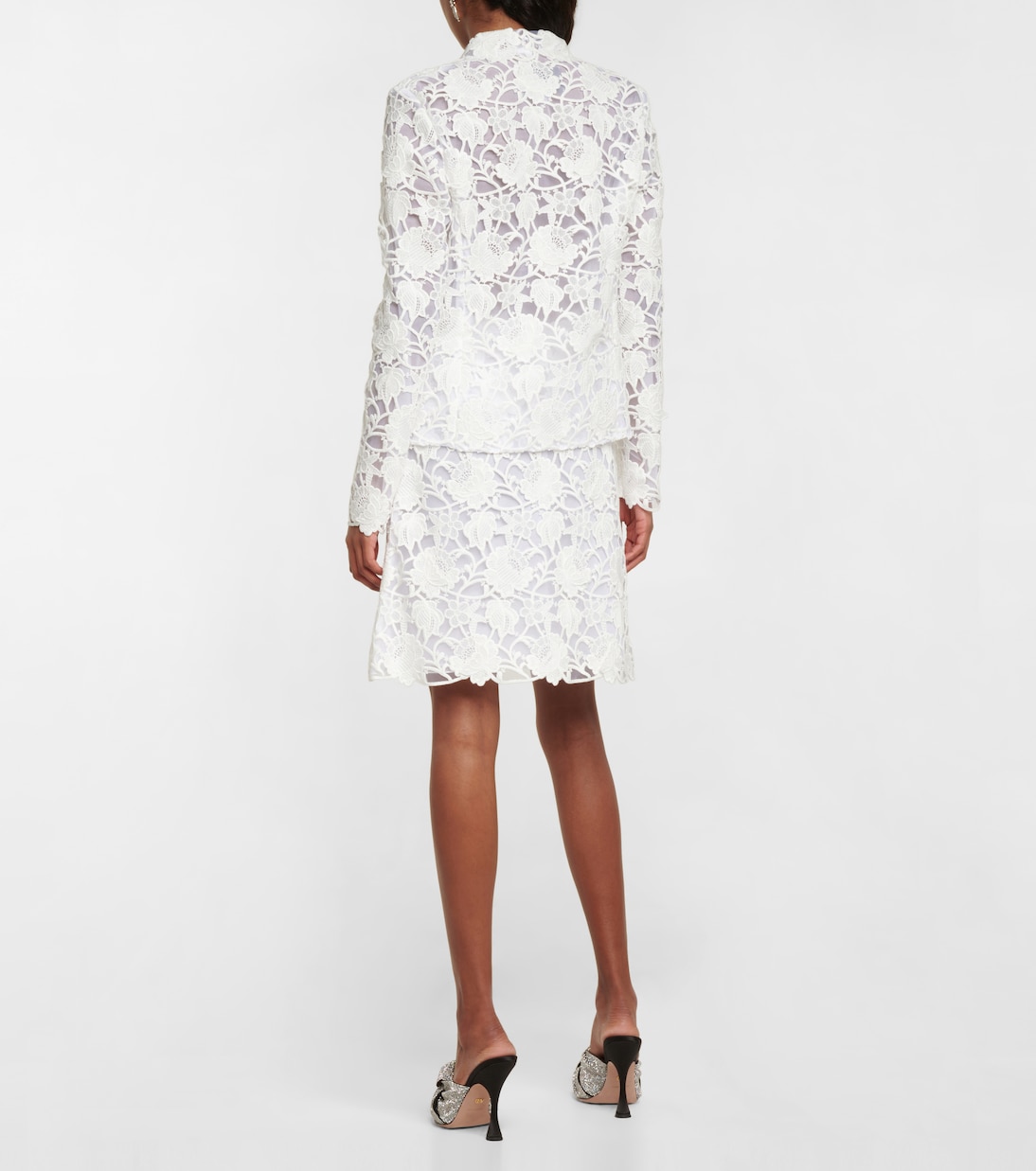 Giacca monopetto in pizzo macramé | Giambattista Valli
