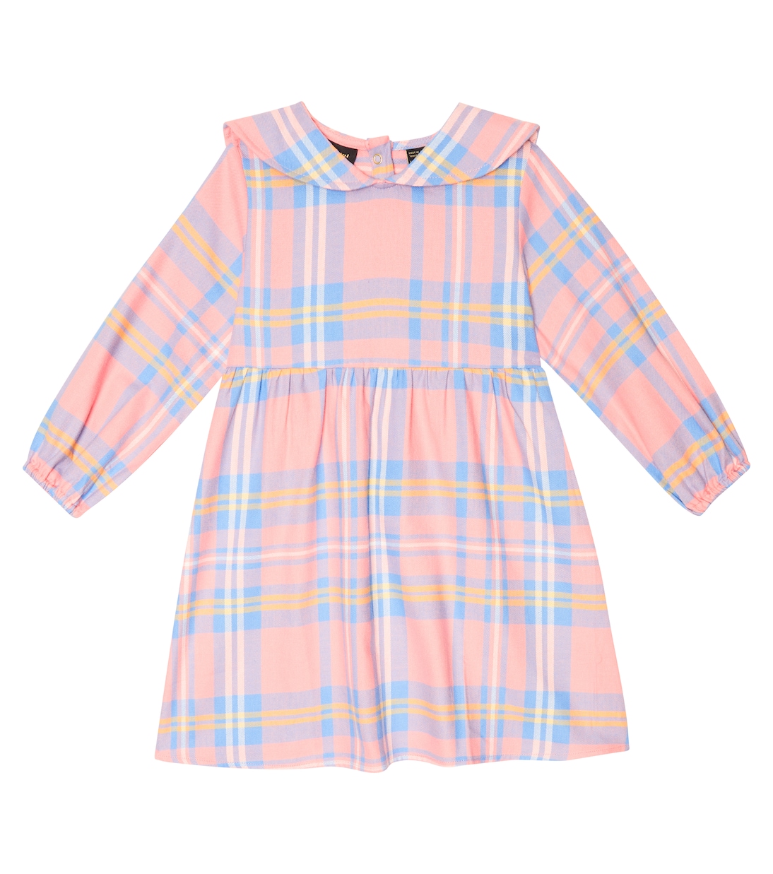 Vestido de franela de algodón a cuadros | Mini Rodini