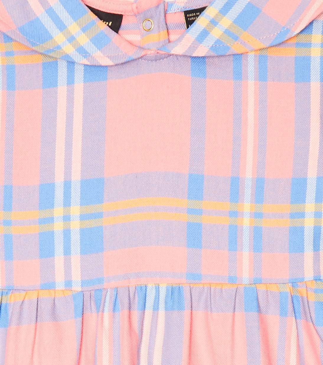Vestido de franela de algodón a cuadros | Mini Rodini