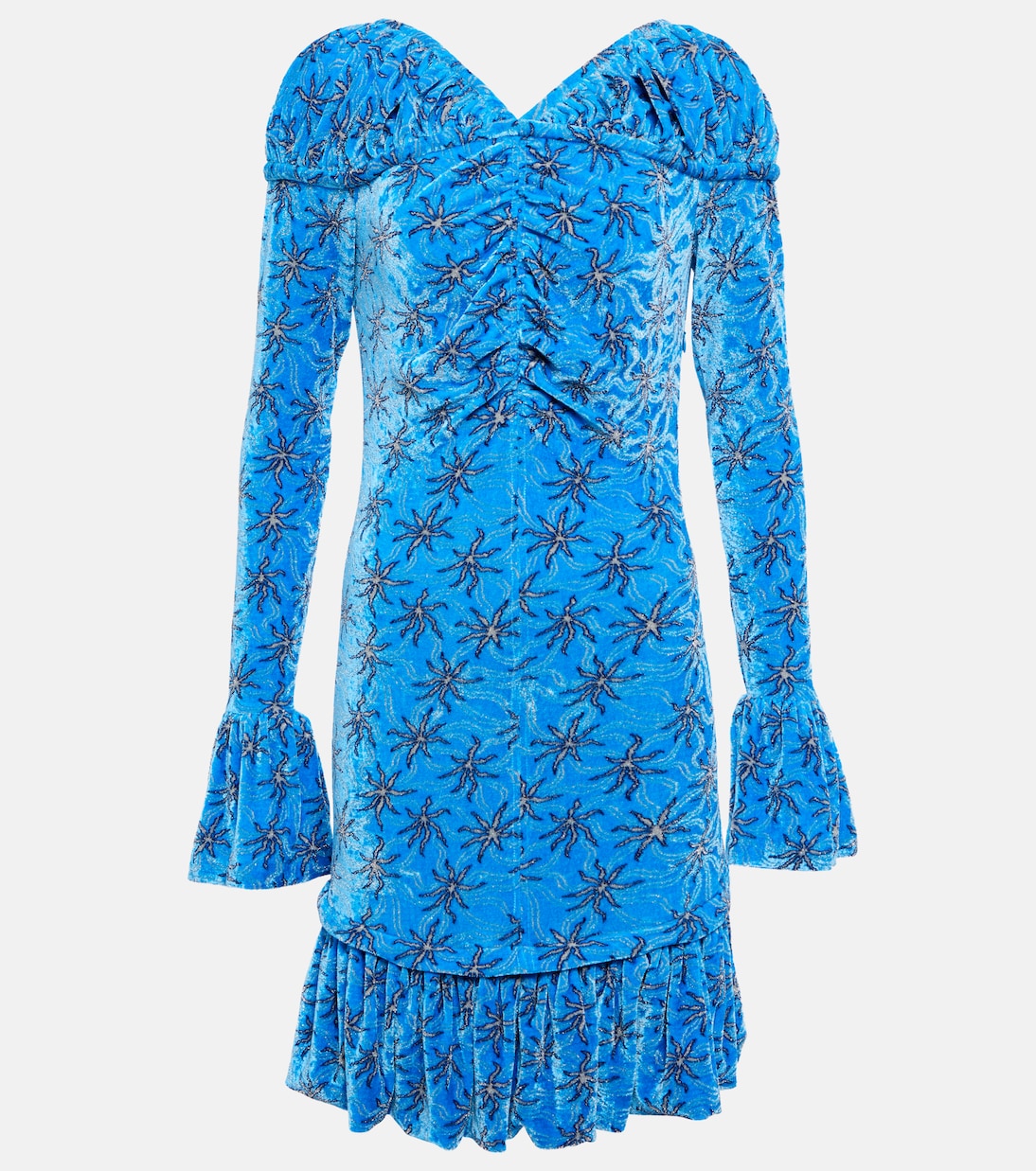Floral velvet minidress | Rabanne