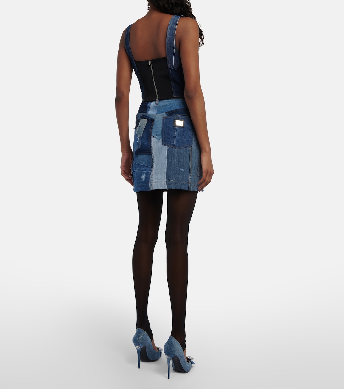 Patchwork denim miniskirt | Dolce&Gabbana