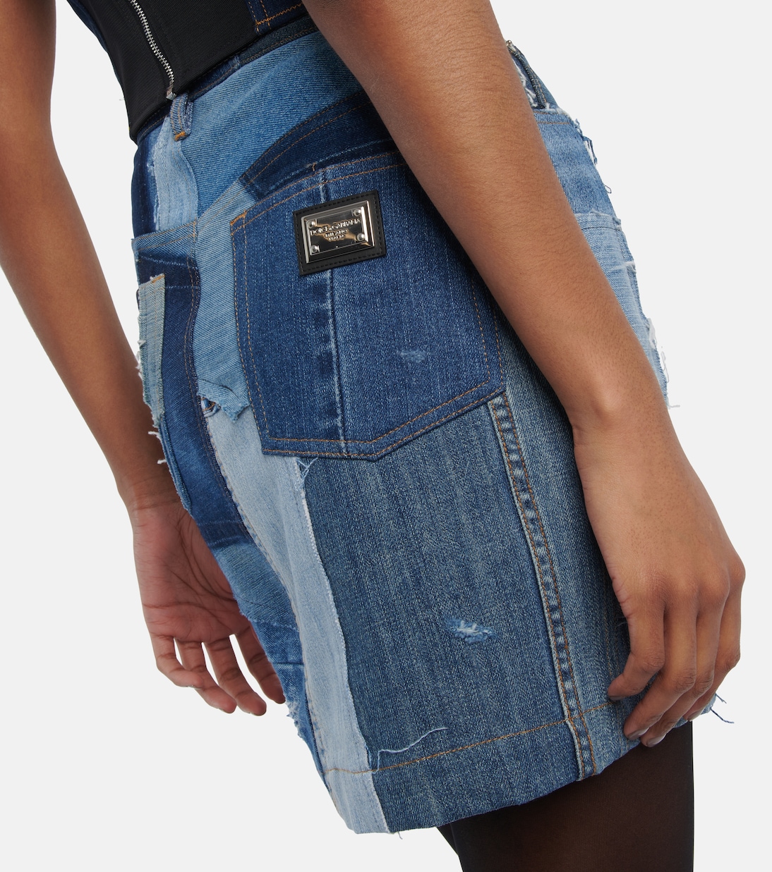 Patchwork denim miniskirt | Dolce&Gabbana