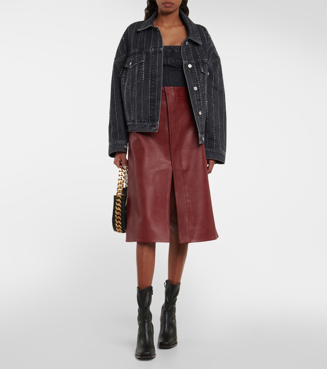 Bustier-Top aus Denim | Stella McCartney
