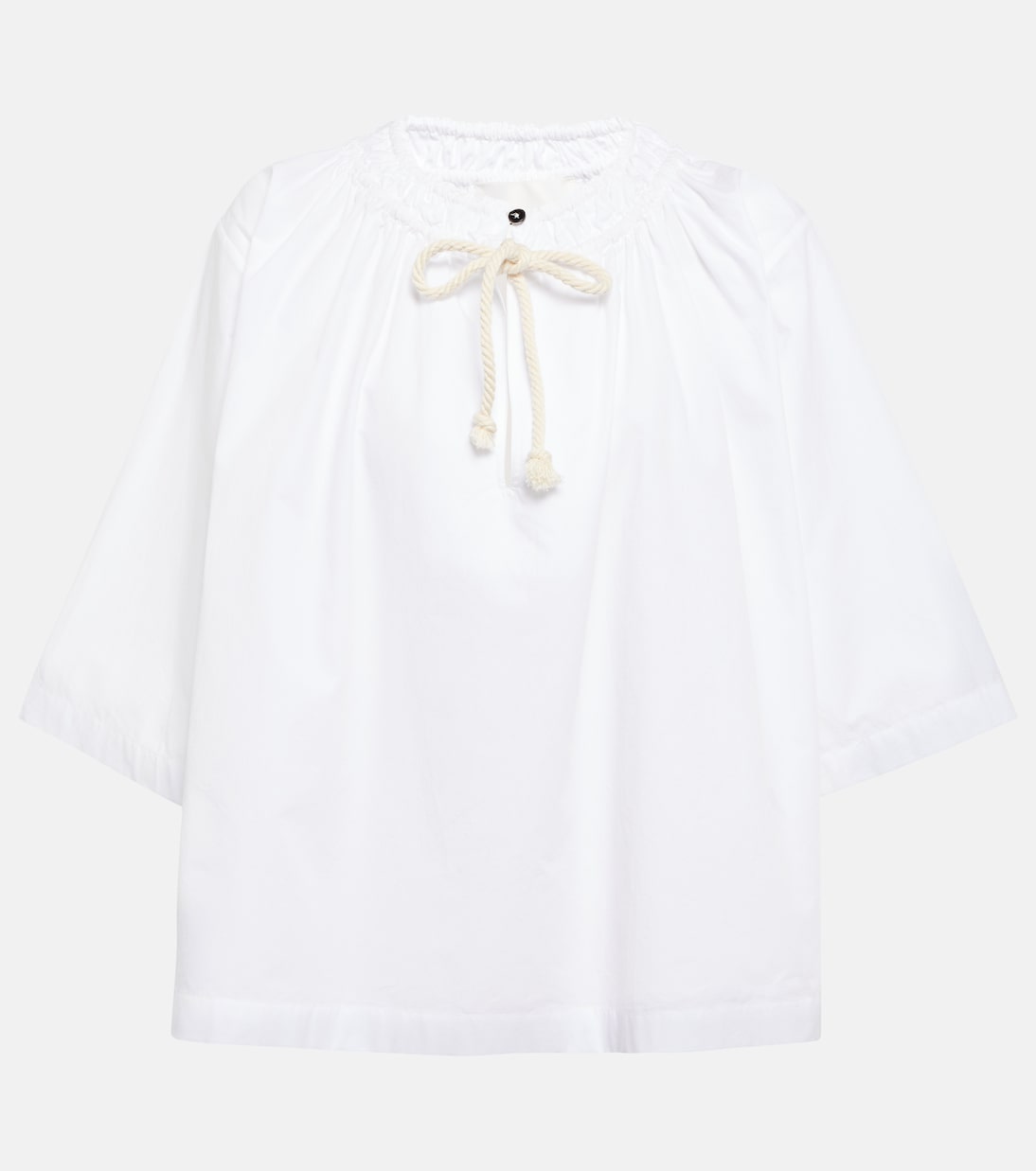 Top in cotone con pieghe | Jil Sander