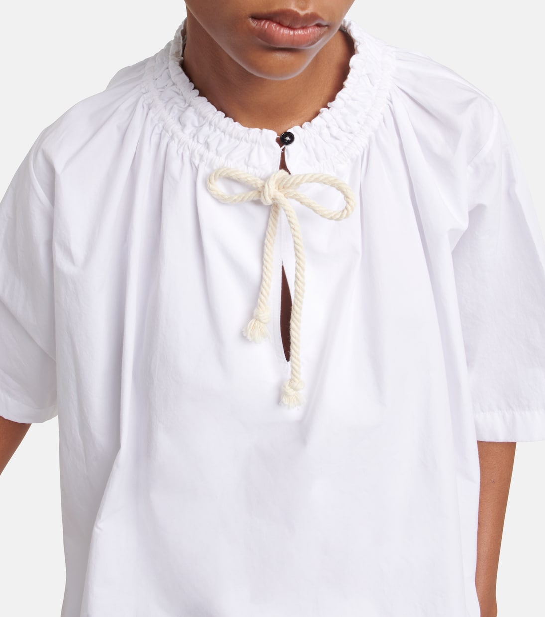 Top in cotone con pieghe | Jil Sander