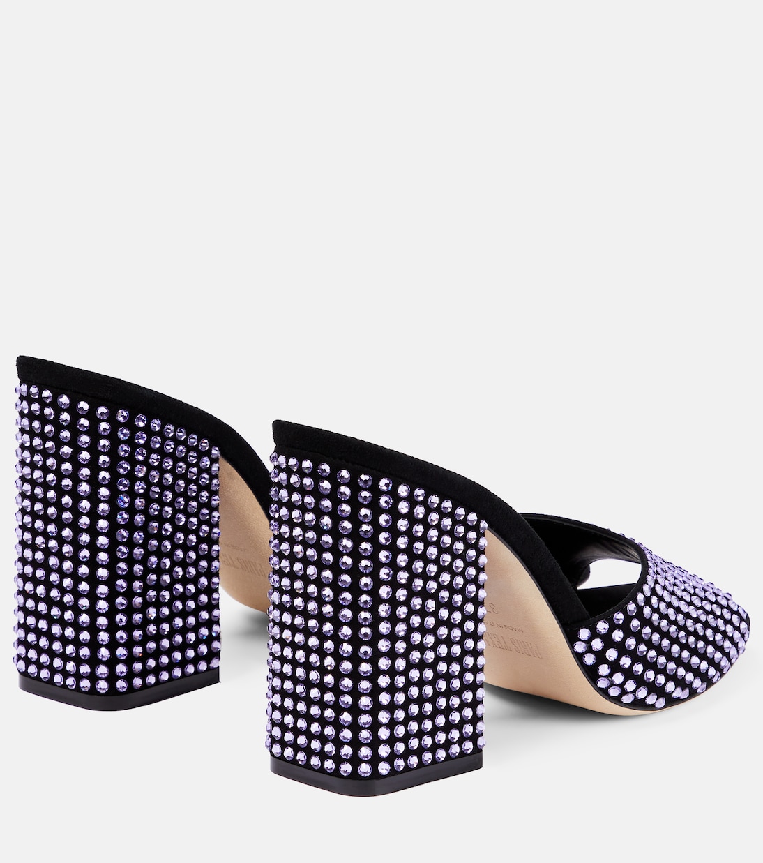 Holly Anja embellished suede mules | Paris Texas