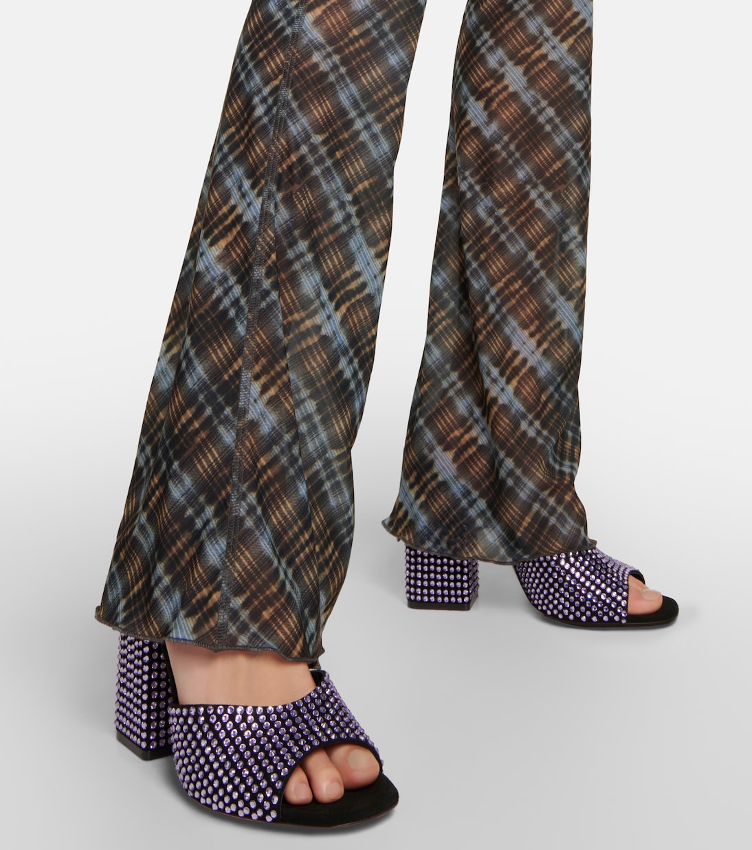Holly Anja embellished suede mules | Paris Texas