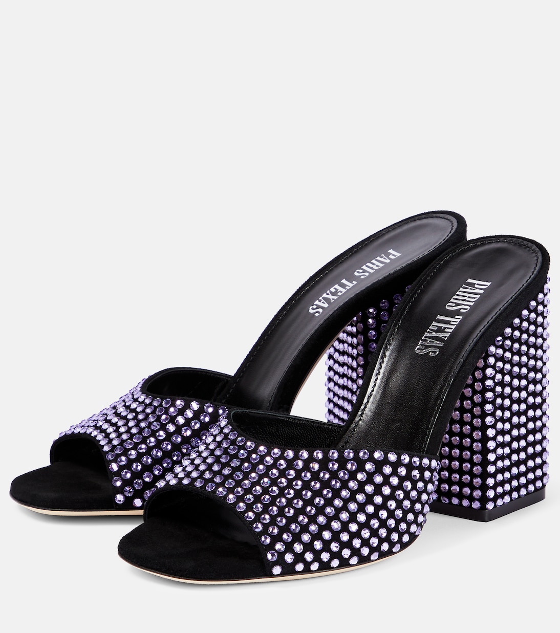 Holly Anja embellished suede mules | Paris Texas