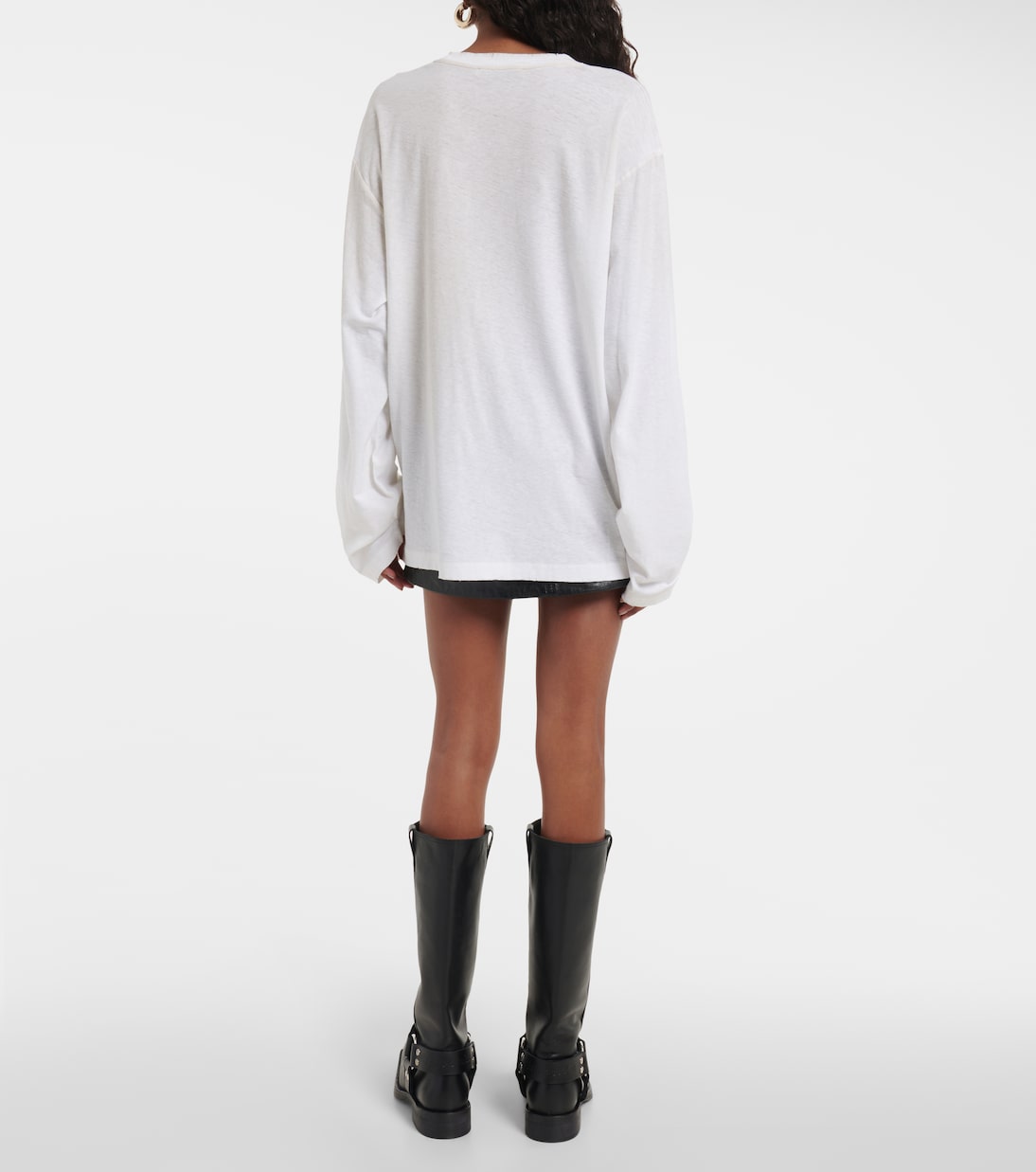 Top in jersey di misto cotone con logo | Acne Studios