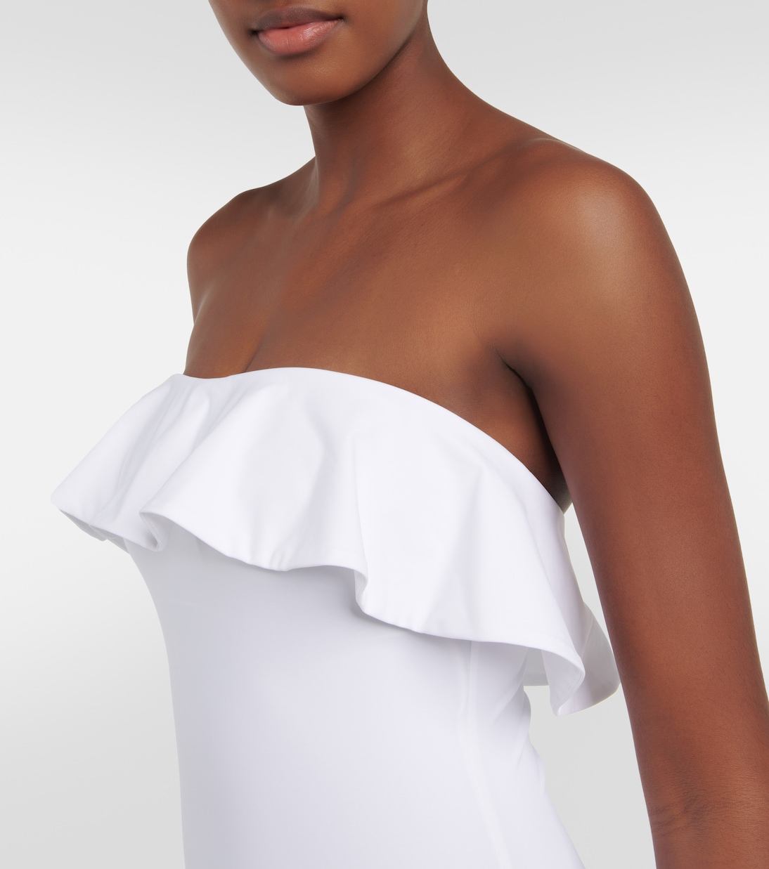 Ruffle-trimmed off-shoulder swimsuit | Karla Colletto